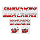 Brackens - Racing on clear decal set - old school bmx - Bmx Products AU