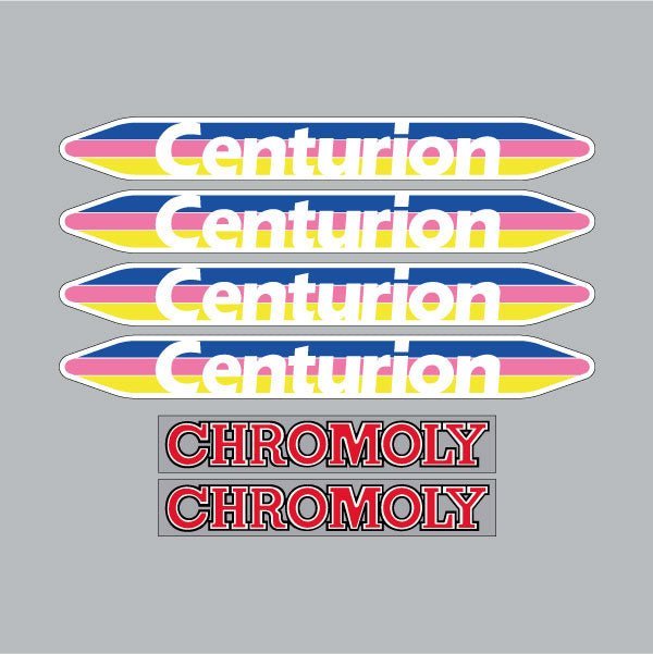 Centurion - D gusset on white - decal set - Old school bmx - Bmx Products AU