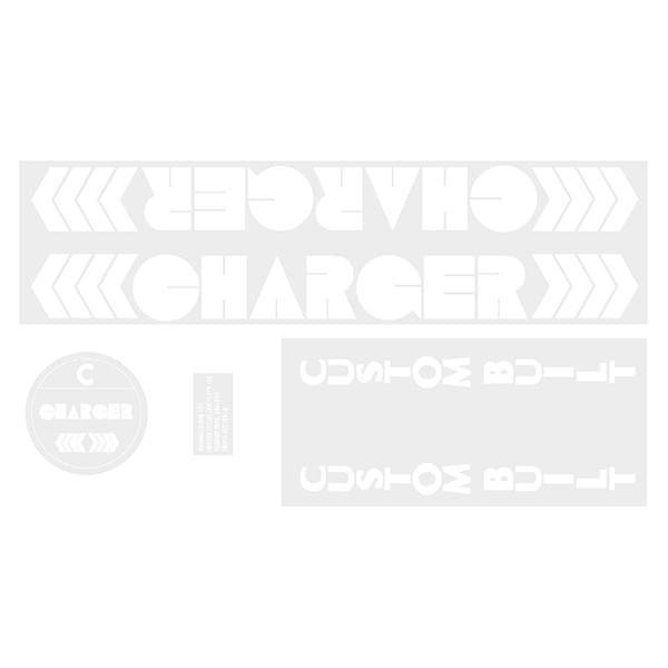 Charger - Custom Built White Old School Bmx Decal-Set