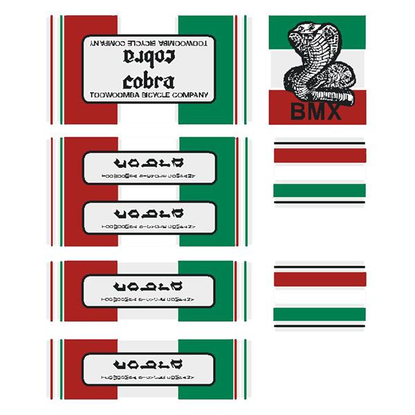 Cobra BMX decal set - Old school bmx - Bmx Products AU