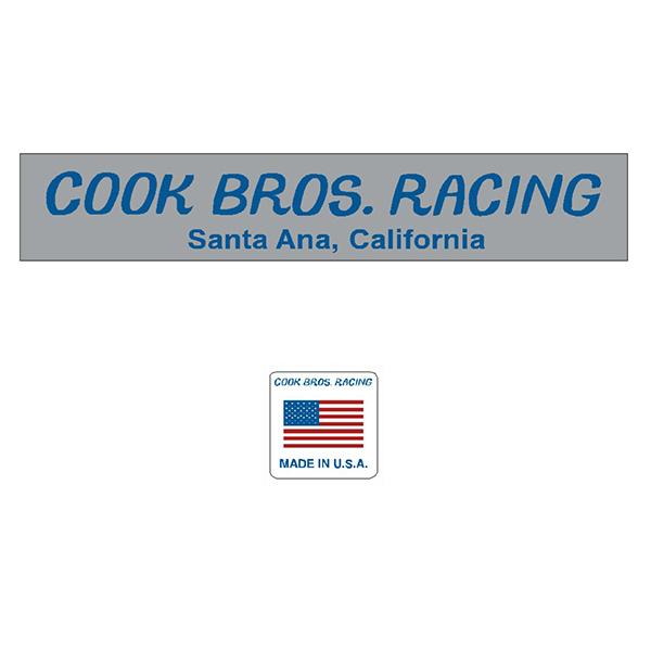 Cook Bros. Blue Fork Decals With Flag - Old School Bmx Decal