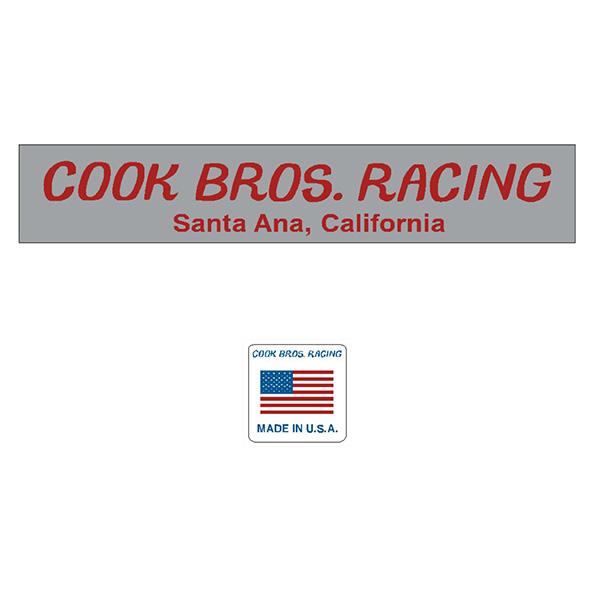 Cook Bros. Red Fork Decals With Flag - Old School Bmx Decal