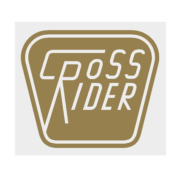 Crossrider - Gold On Clear Seat Tube Decal- Old School Bmx Decal