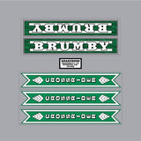 Crossrider - Brumby - GREEN decal set - Old school bmx - Bmx Products AU