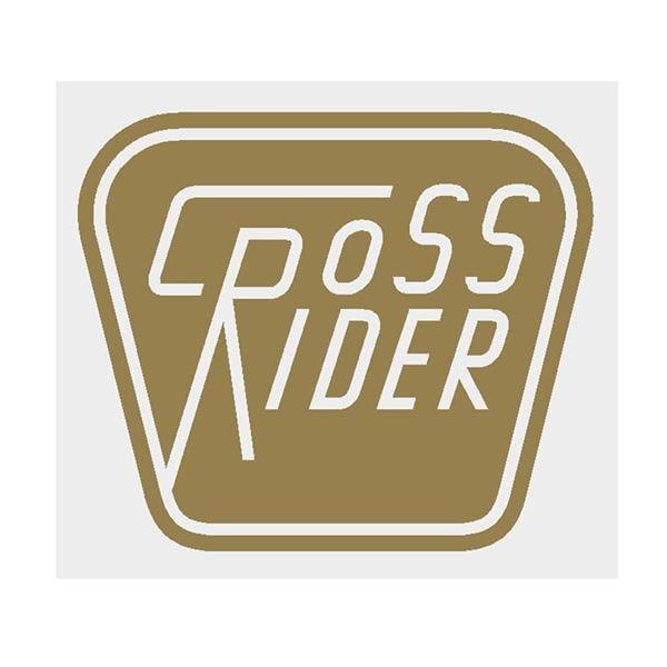 Crossrider - Gold on clear seat tube decal - Old school bmx - Bmx Products AU