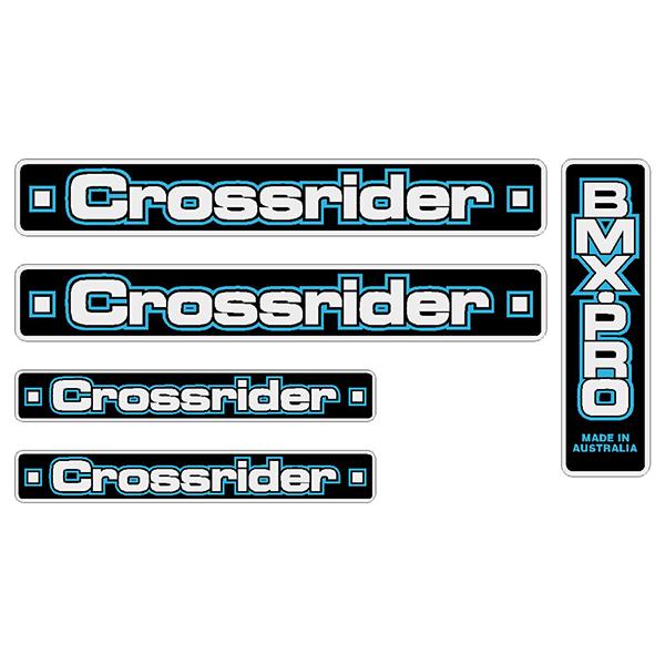 Crossrider - Bmx Pro 2 Blue Decal Set Old School Bmx Decal-Set