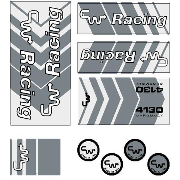 CW - Z1000 Light Grey Decal set - old school bmx - Bmx Products AU