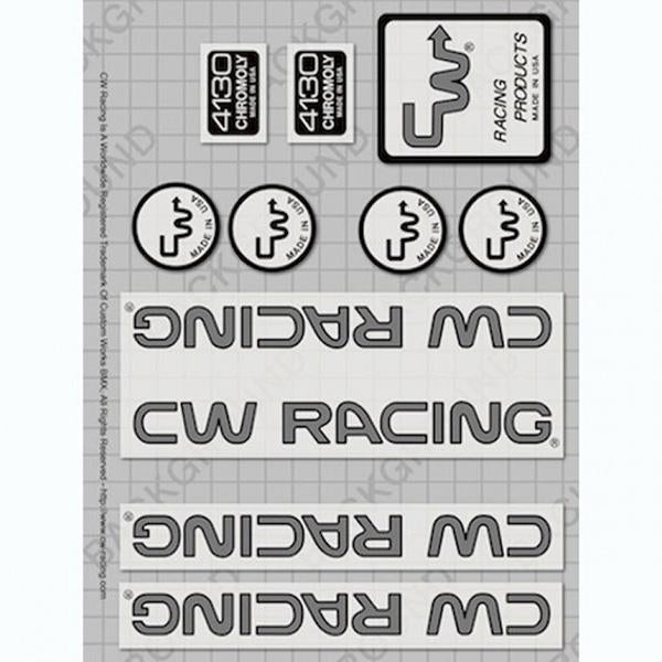 CW - ZX Series 82/84 Grey over Chrome Decal set - old school bmx - Bmx Products AU