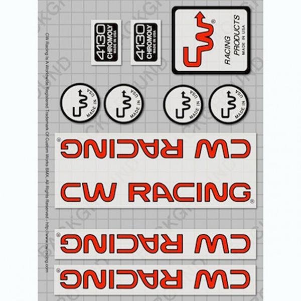 CW - ZX Series 82/84 Red over Chrome Decal set - old school bmx - Bmx Products AU