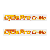 Cycle Pro - CROMO Yellow/Orange fork decals - old school bmx - Bmx Products AU