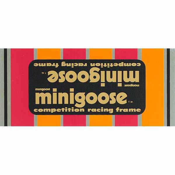 1981-83 Mongoose Minigoose Black Down Tube Decal - Old School Bmx
