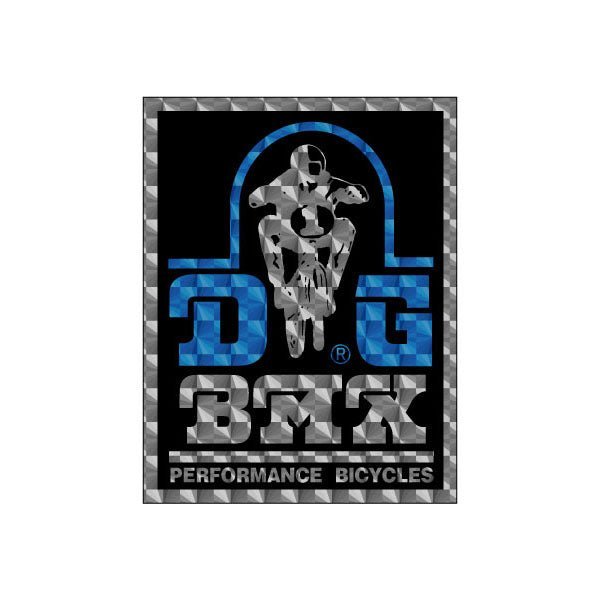 DG BMX Blue PRISM decal - Old school bmx - Bmx Products AU