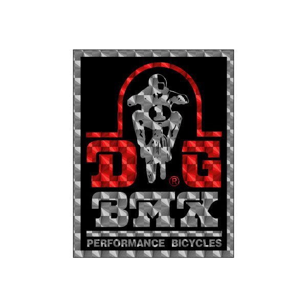 DG BMX Red PRISM decal - Old school bmx - Bmx Products AU