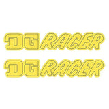 DG - Racer decal pair - yellow - Old school bmx - Bmx Products AU