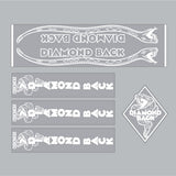 Diamond Back - 1977 White decal set - Old school bmx - Bmx Products AU