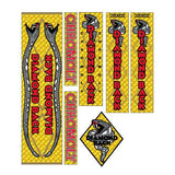 Diamond Back - 1980 - 81 Senior Pro/Large Pro/Medium Pro/Mini Pro - GOLD PRISM decal set - Old school bmx - Bmx Products AU