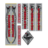 Diamond Back - 1980 - 81 Senior Pro/Large Pro/Medium Pro/Mini Pro - SILVER PRISM decal set - Old school bmx - Bmx Products AU
