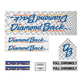 Diamond Back - 1985 Super Streak - Blue for chrome frame decal set - Old school bmx - Bmx Products AU