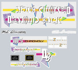 Diamond Back - 1987 Strike Zone for pink frame - decal set - Old school bmx - Bmx Products AU