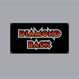DIAMOND BACK - Black, Silver & Orange words Banner - old school bmx - Bmx Products AU