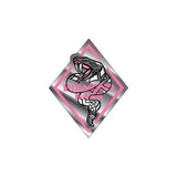 Diamond Back - Chrome & Pink "STICKEMUP" Head Tube Decal - Old school bmx - Bmx Products AU