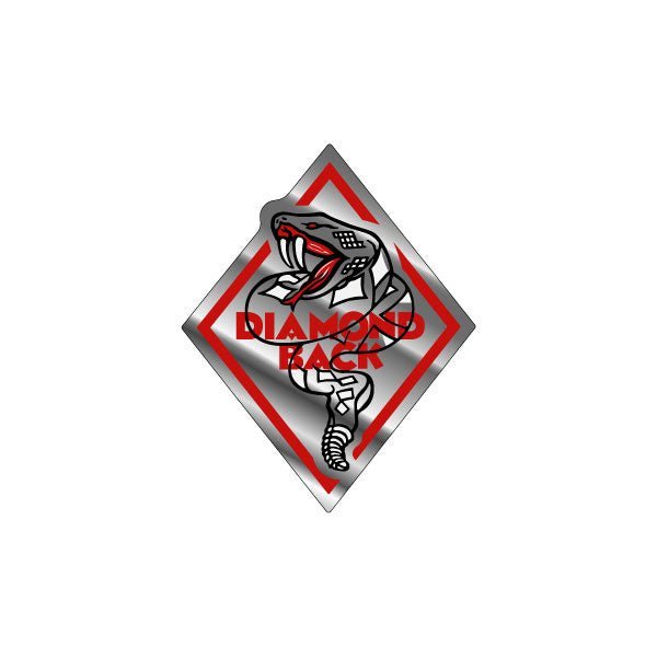 Diamond Back - Chrome & Red "STICKEMUP" Head Tube Decal - Old school bmx - Bmx Products AU