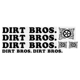 Dirt Bros. - Tuff Wheel Black on clear decal set - old school bmx - Bmx Products AU