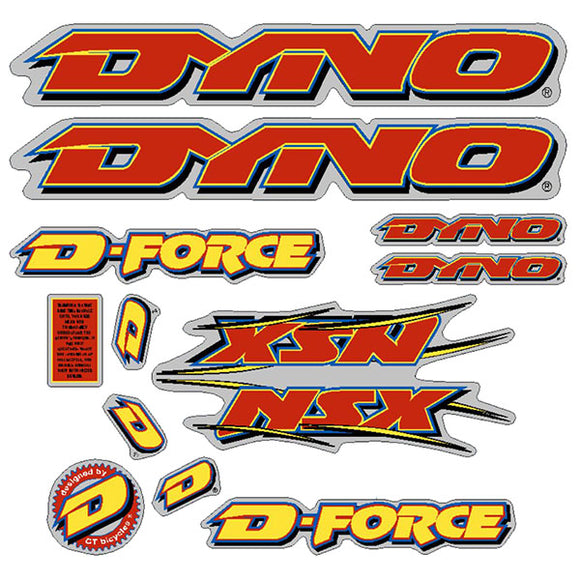 DYNO -1996 NSX chrome decal set - old school bmx