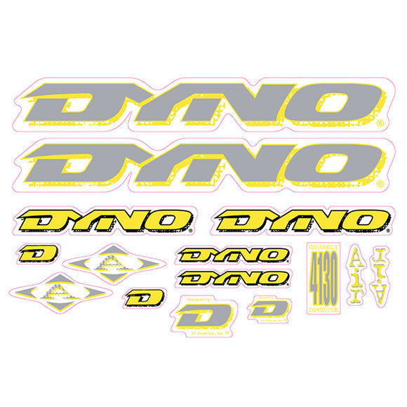 DYNO -1997 AIR yellow decal set - old school bmx