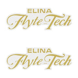 Elina - Flyte Tech GOLD - Seat decal set - Old school bmx - Bmx Products AU