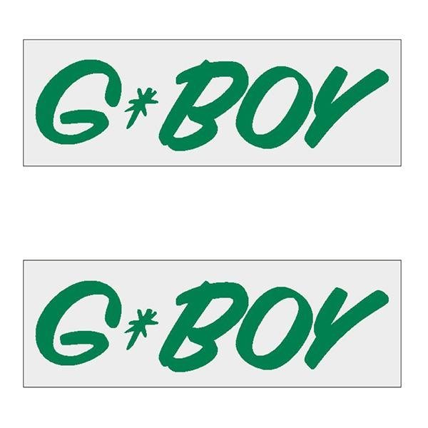 G - BOY Script - GREEN Horizontal decal pair - old school bmx - Bmx Products AU