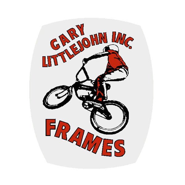 Gary Littlejohn Inc - RED on clear - head tube Decal - old school bmx - Bmx Products AU