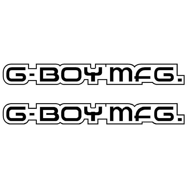 G-Boy Manufacturing - Black Down Tube Decal Set Old School Bmx