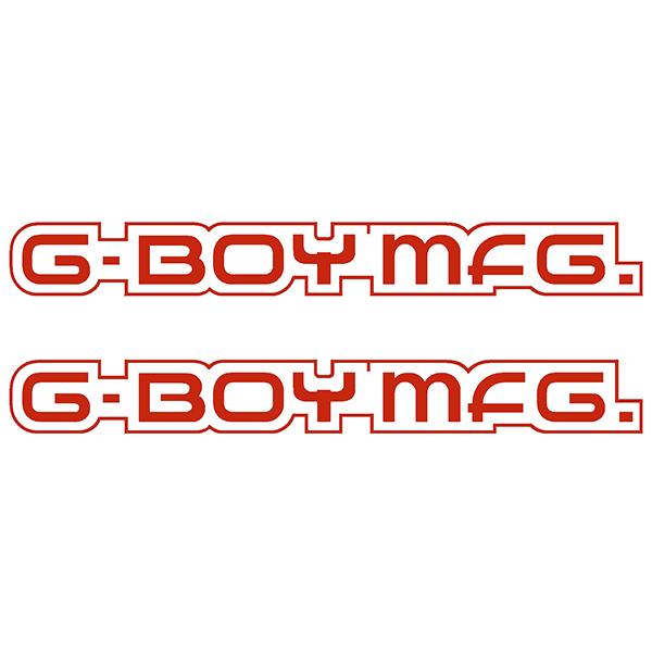 G-Boy Manufacturing - Red Down Tube Decal Set Old School Bmx