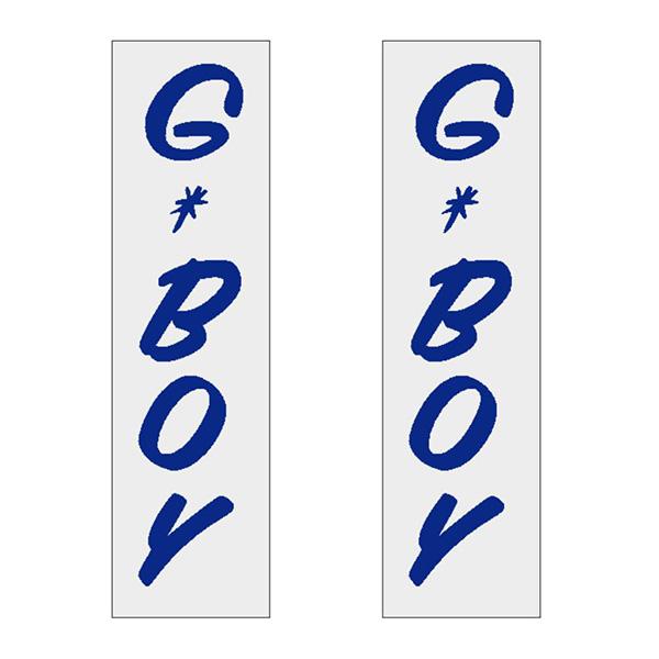 G-Boy Script - Blue Vertical Decal Pair Old School Bmx