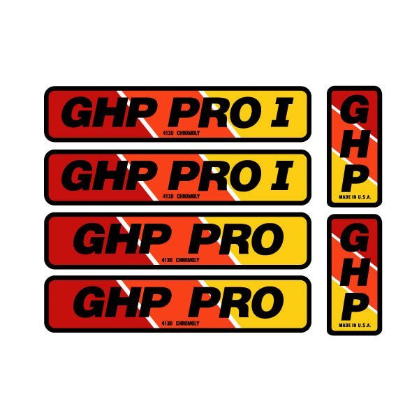 GHP - GHP PRO I decal set - old school bmx - Bmx Products AU