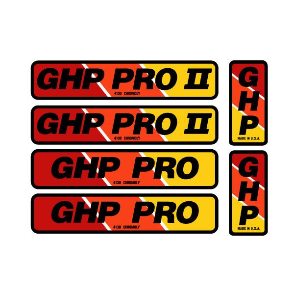 GHP - GHP PRO II decal set - old school bmx - Bmx Products AU