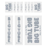 GJS - BIG TUBE - chrome decal set - Old school bmx - Bmx Products AU