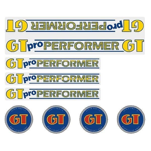 GT - 1984 - 85 Pro Performer - Clear - decal set - Old school bmx - Bmx Products AU