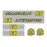 GT - 1986 Interceptor on silver - decal set - Old school bmx - Bmx Products AU