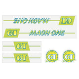 GT - 1986 Mach One - Clear - decal set - Old school bmx - Bmx Products AU
