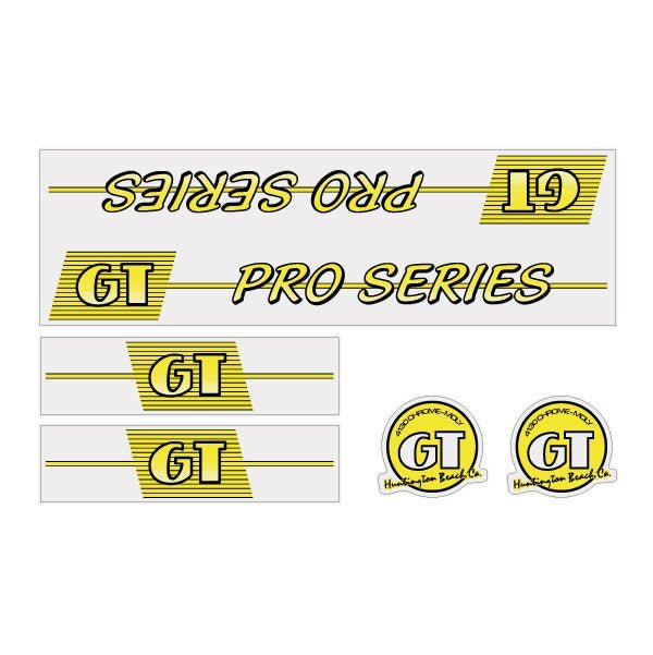 GT - 1986 PRO Series on clear - decal set - Old school bmx - Bmx Products AU