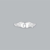 GT - 1987 BMX Wings - WHITE seat clamp decal - Old school bmx - Bmx Products AU