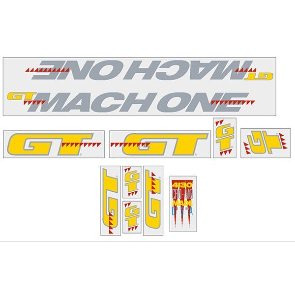 GT - 1990 Mach One - For Black and Blue frame decal set - Old school bmx - Bmx Products AU