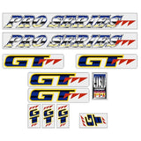GT - 1991 Pro Series for Black frame decal set - Old school bmx - Bmx Products AU