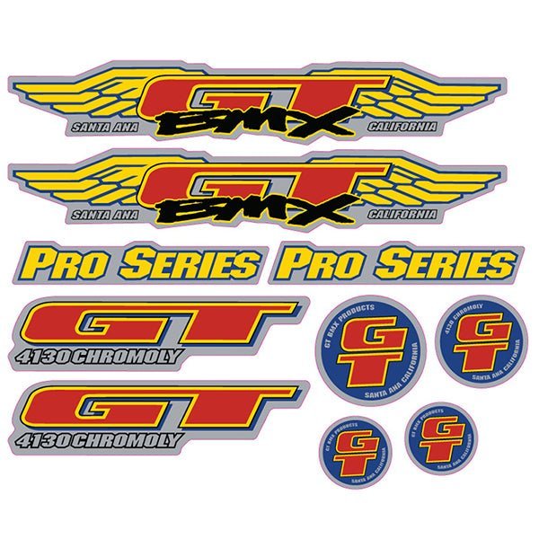 GT - 1994 Pro Series - Chrome decal set - Old school bmx - Bmx Products AU