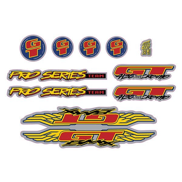 GT - 1995 Pro Series TEAM - Chrome decal set - Old school bmx - Bmx Products AU