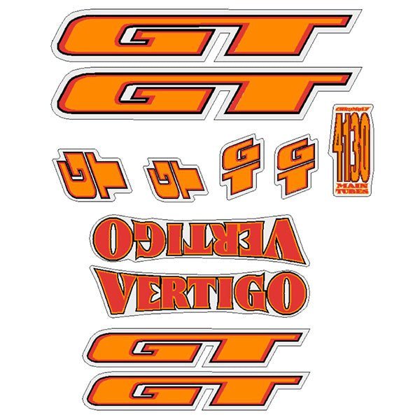 GT - 1995 Vertigo - for blue frame - decal set - Old school bmx - Bmx Products AU