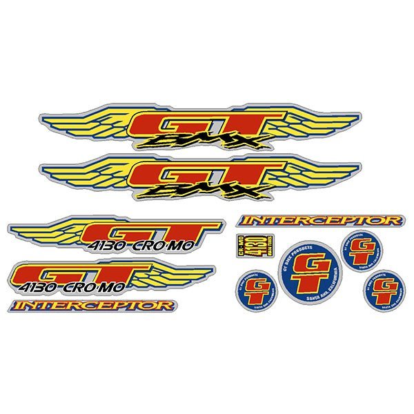 GT - 1997 Interceptor - decal set - Old school bmx - Bmx Products AU
