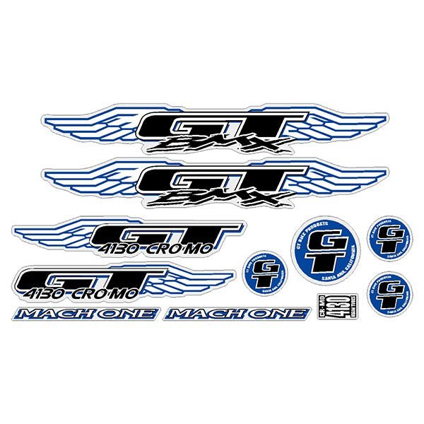 GT - 1997 Mach One - for blue frame decal set - Old school bmx - Bmx Products AU